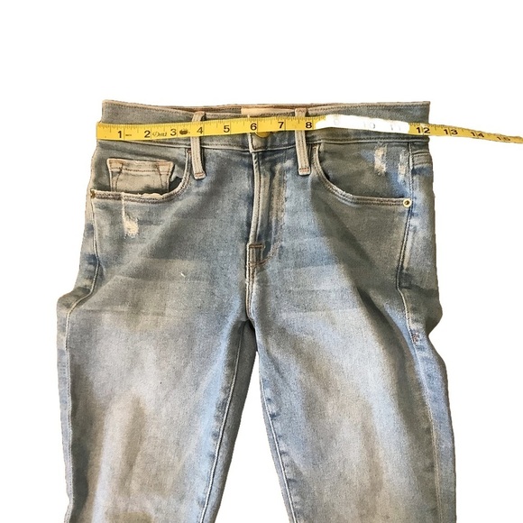 Women’s Petite Frame Denim Blue Skinny Jeans High-Rise Size 24 - Picture 12 of 12